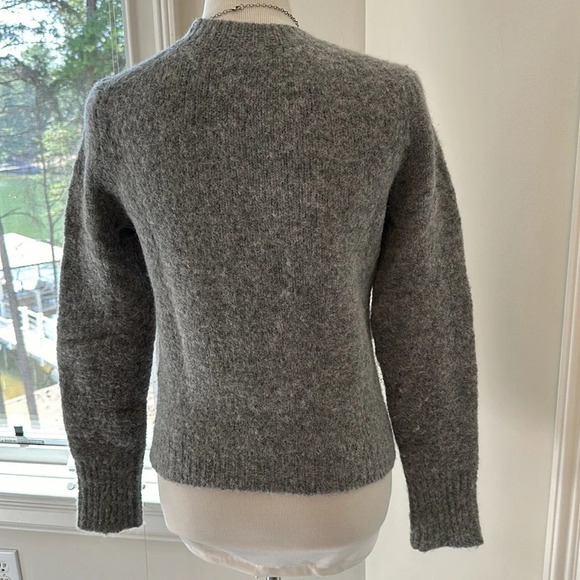 J. Crew Point Sur Alpaca Merino Wool Crewneck Knit Sweater  Grey, XS, EUC - Picture 6 of 8